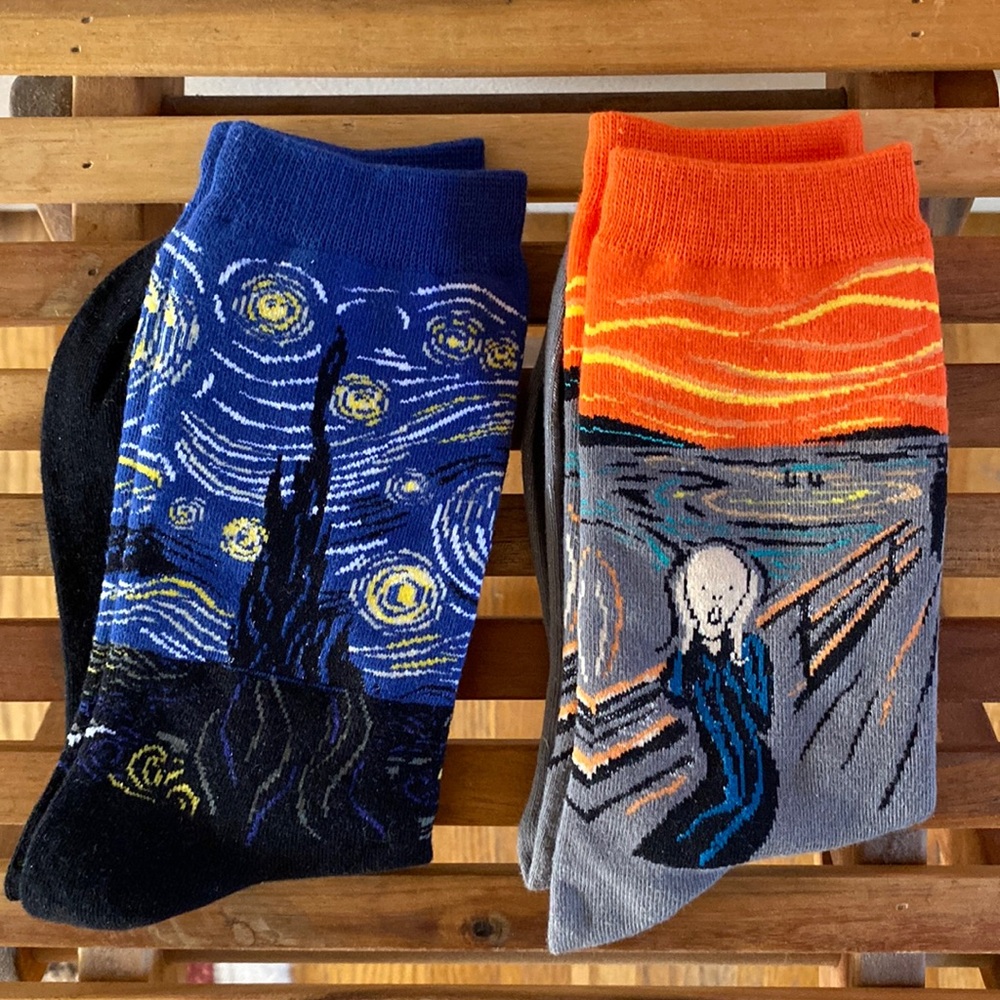 NWT Van Gough 2 Pairs of Socks
